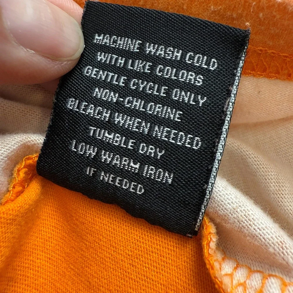 FRPLY Mens XL Orange Hustle In Silence Trust Issues Graphic Streetwear T-Shirt‎